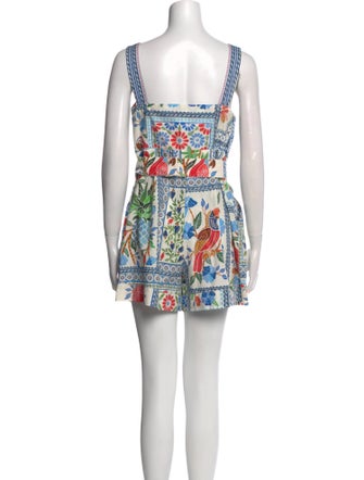 Farm Rio Printed Square Neckline Romper