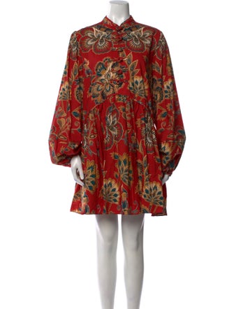 Farm Rio Floral Print Mini Dress