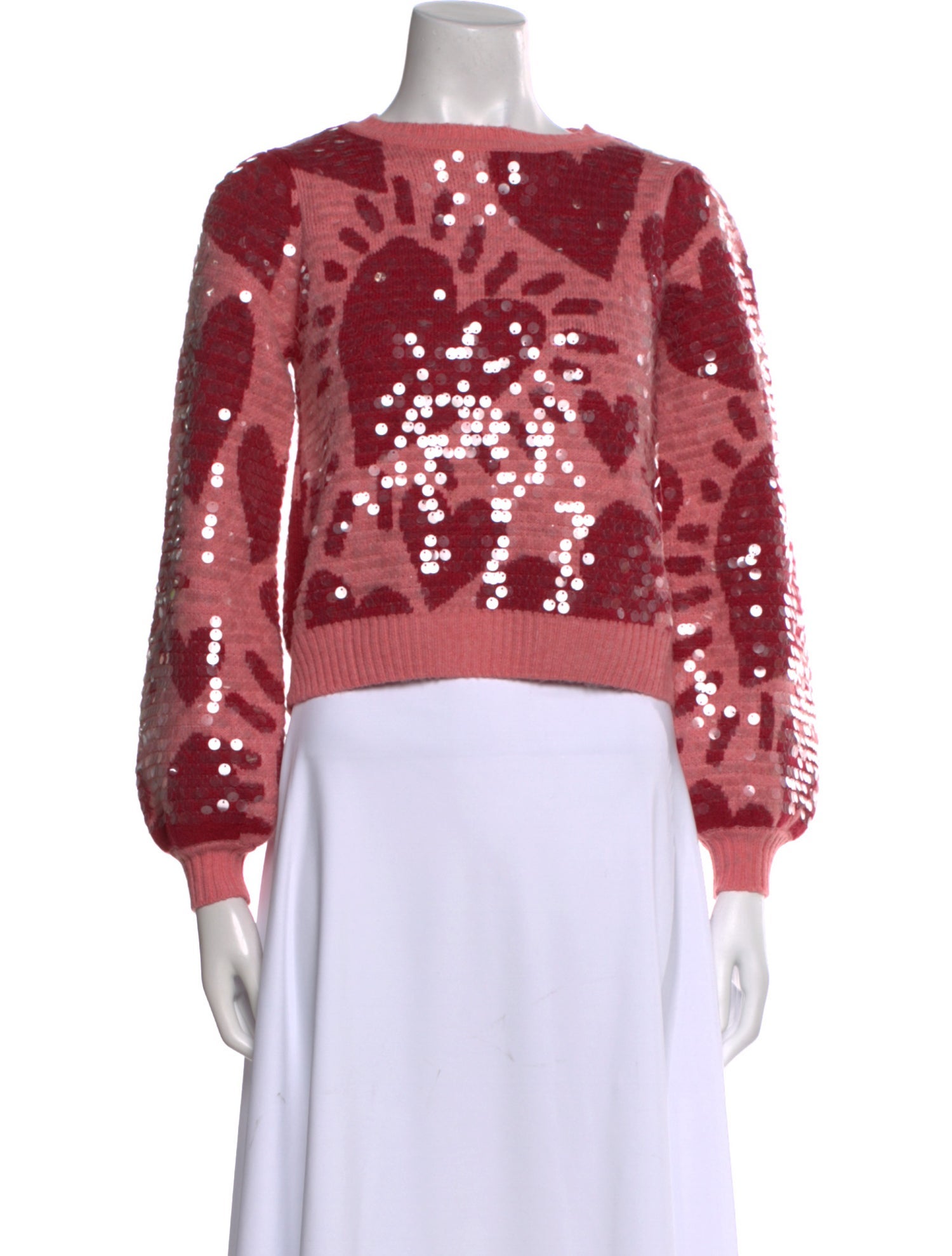 Farm Rio Printed Bateau Neckline Sweater