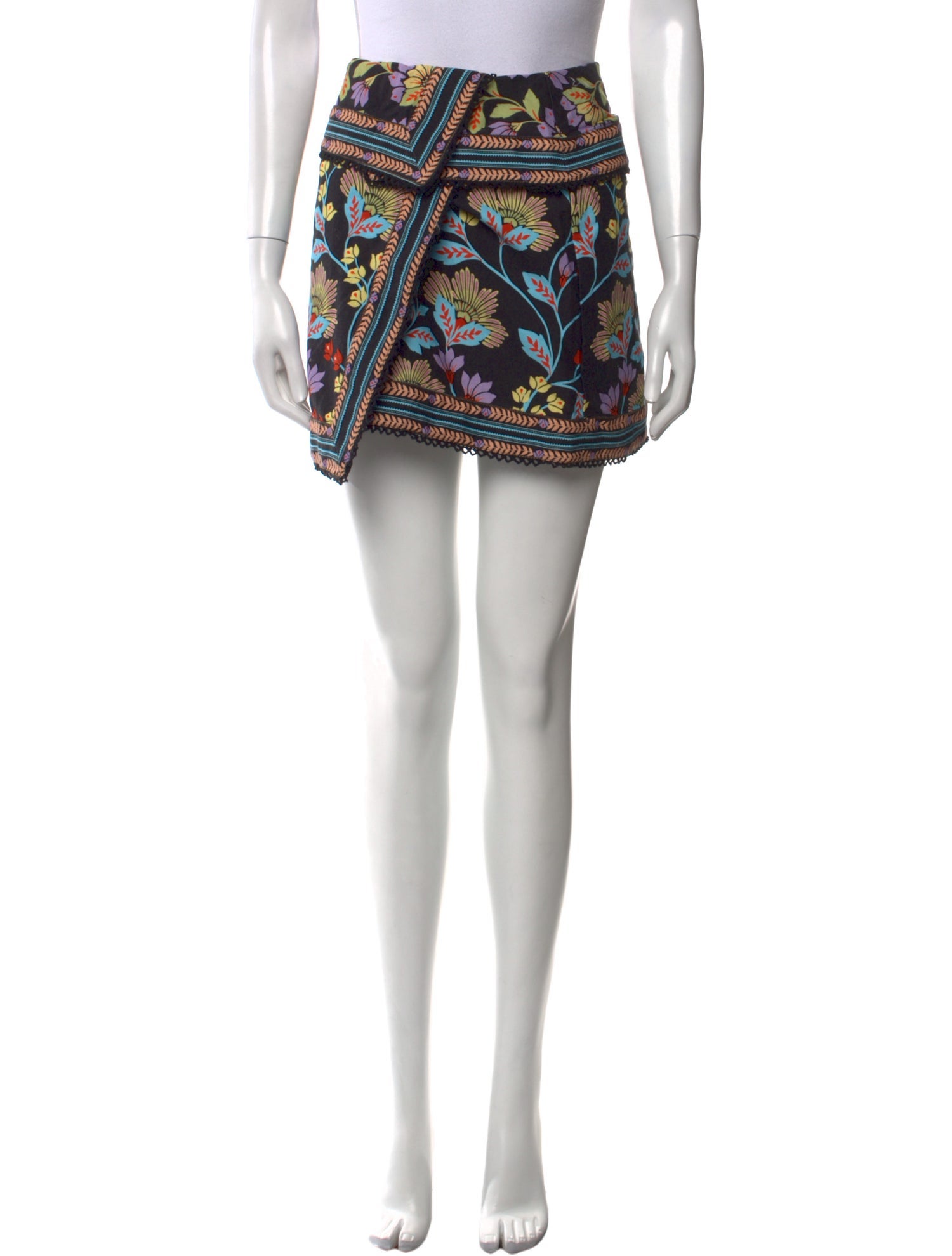 Farm Rio Floral Print Mini Skirt