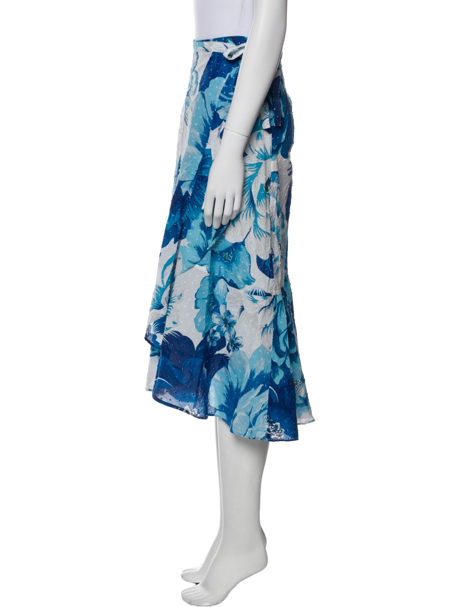 Farm Rio Floral Print Midi Length Skirt