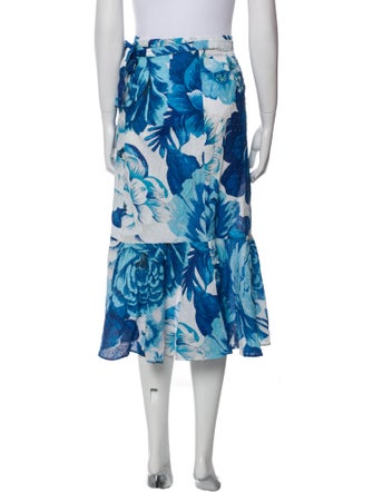 Farm Rio Floral Print Midi Length Skirt