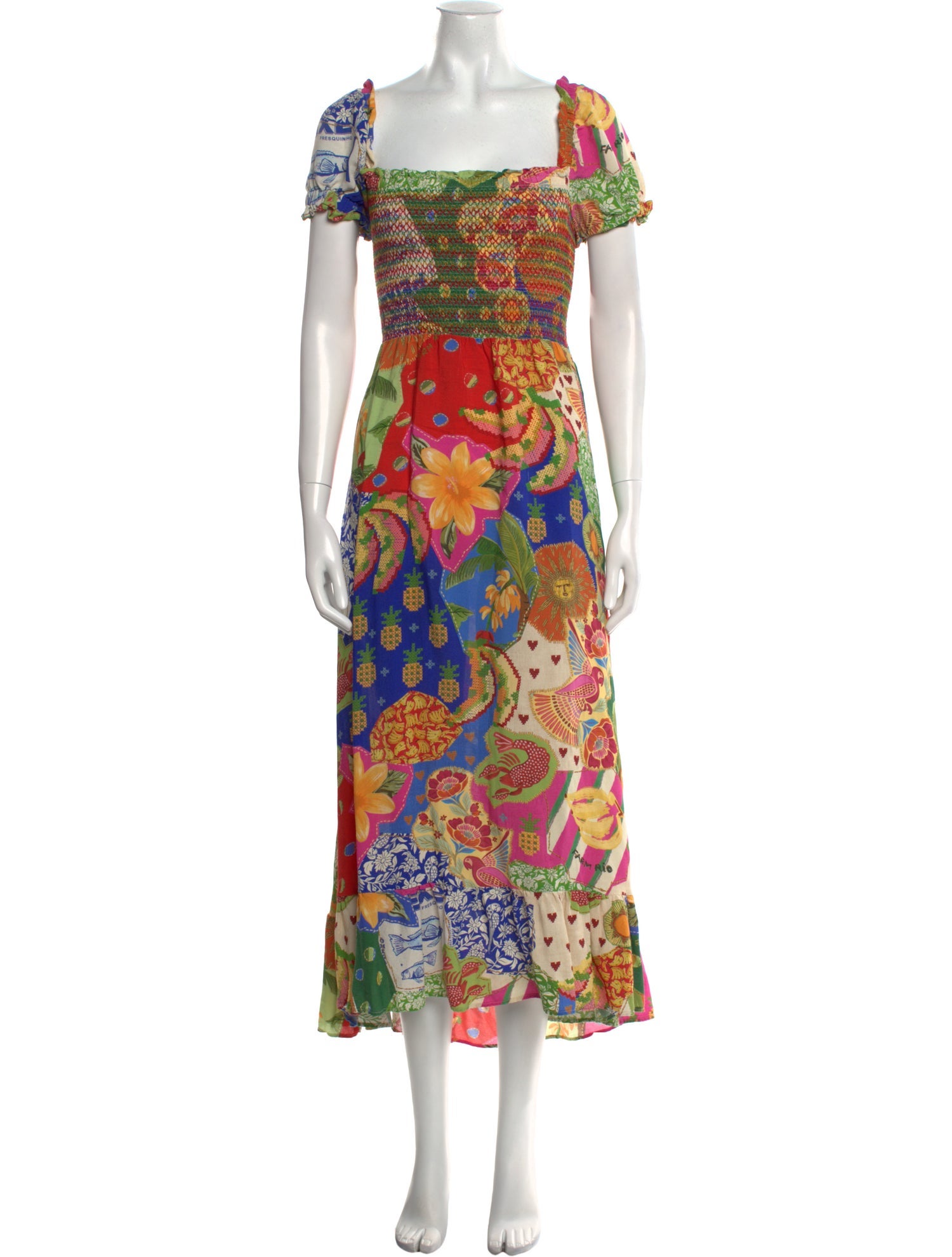 Farm Rio Floral Print Long Dress