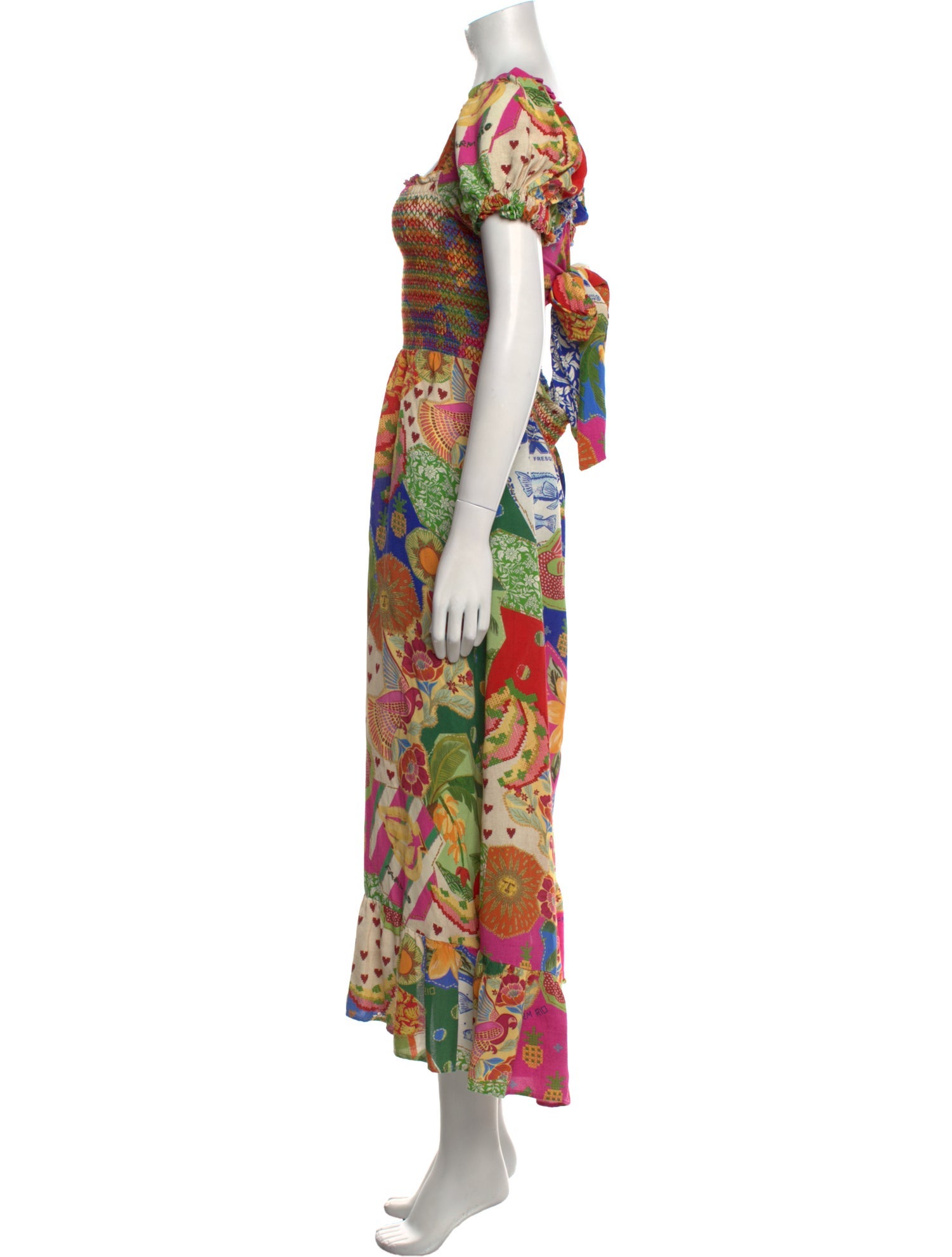 Farm Rio Floral Print Long Dress