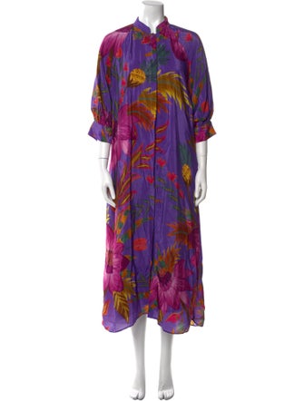 Farm Rio Floral Print Long Dress