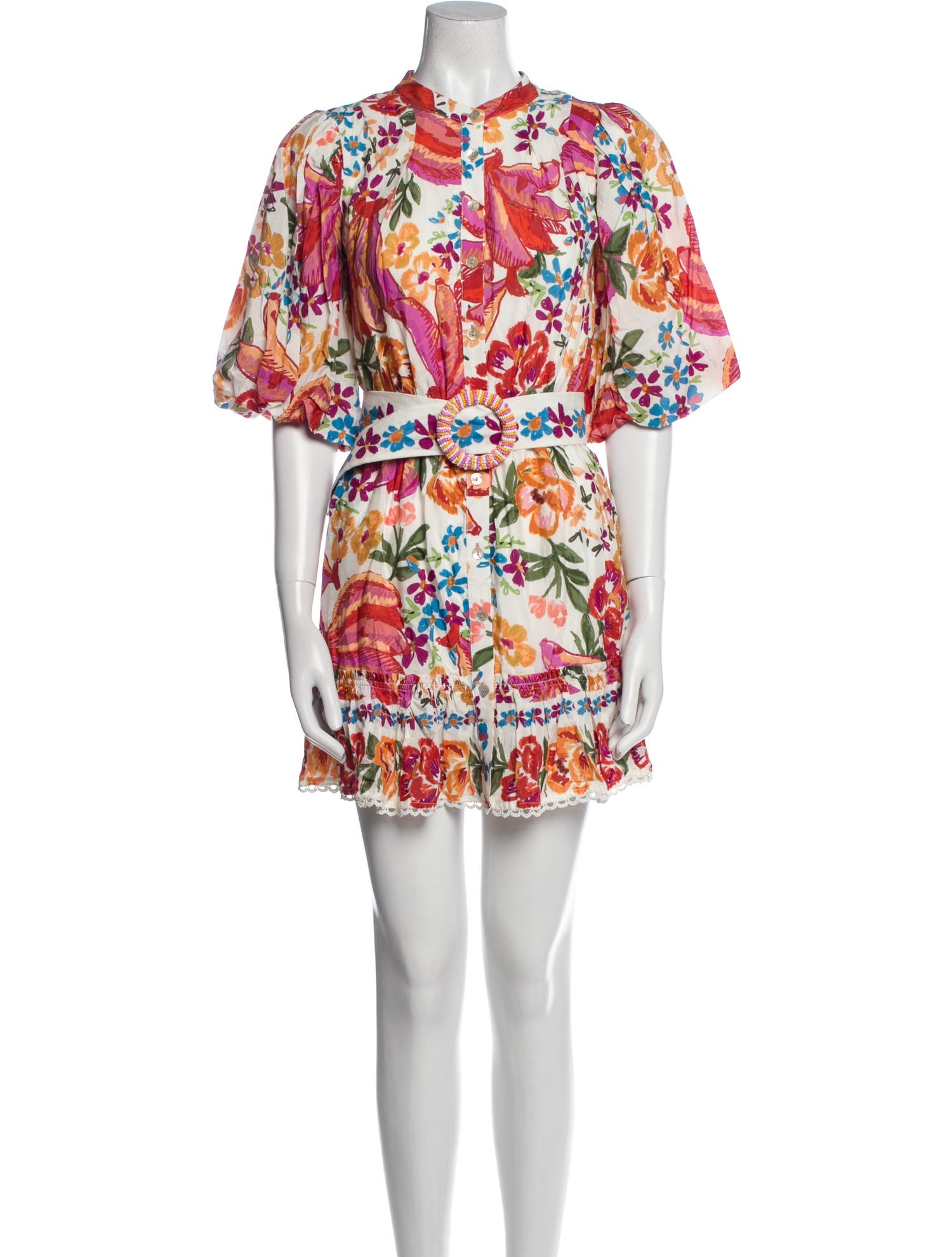 Farm Rio Floral Print Mini Dress