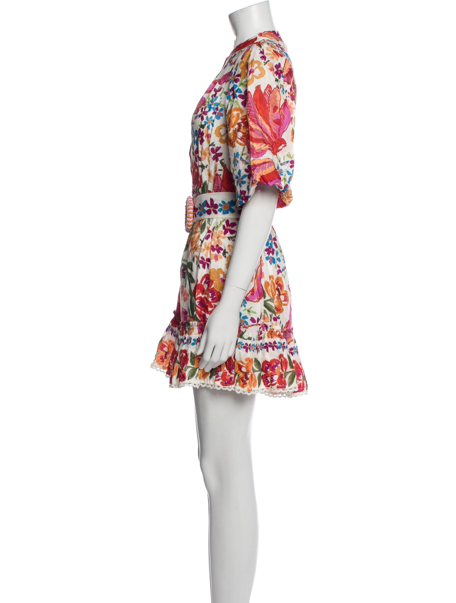 Farm Rio Floral Print Mini Dress
