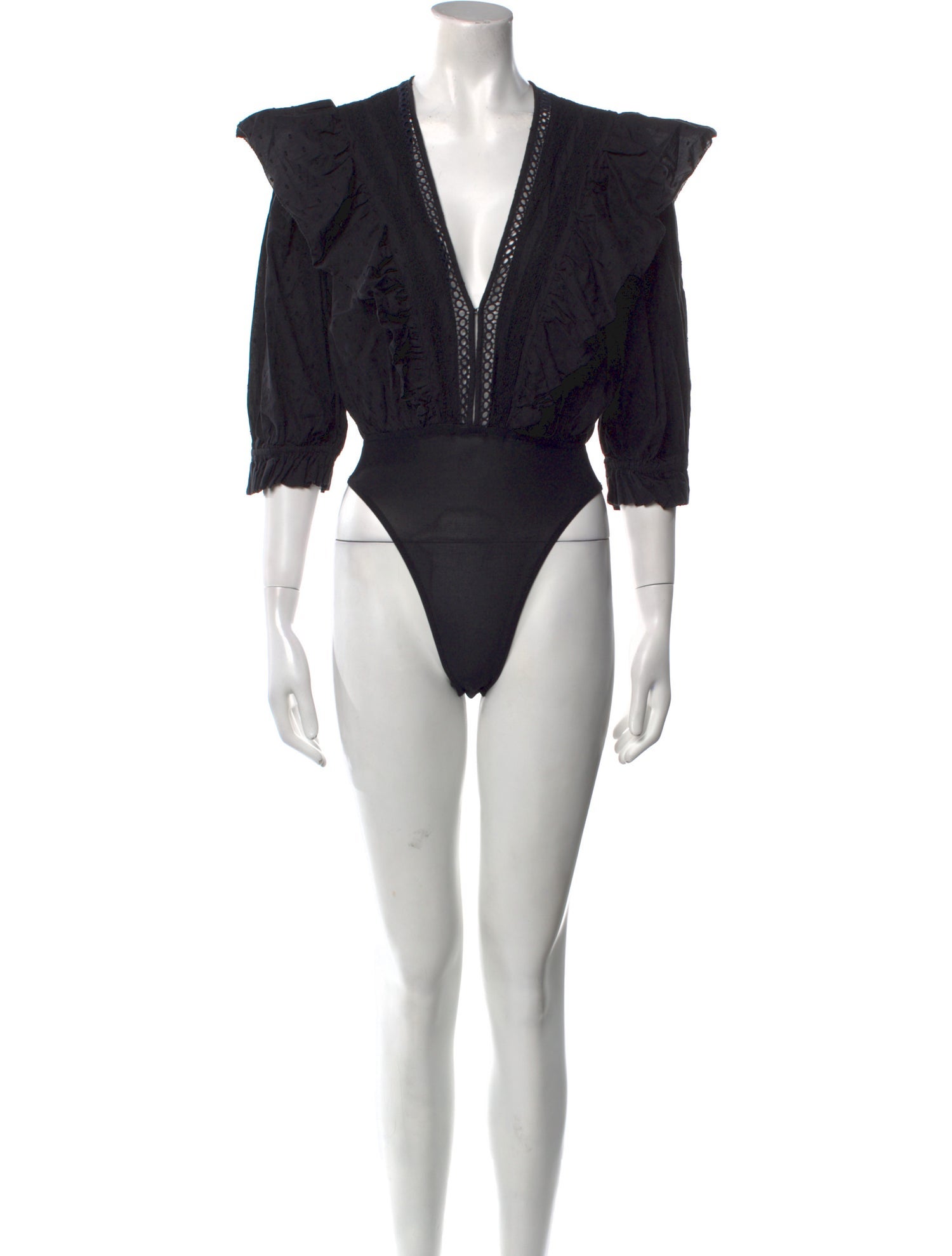 Farm Rio V-Neck Three-Quarter Sleeve Bodysuit