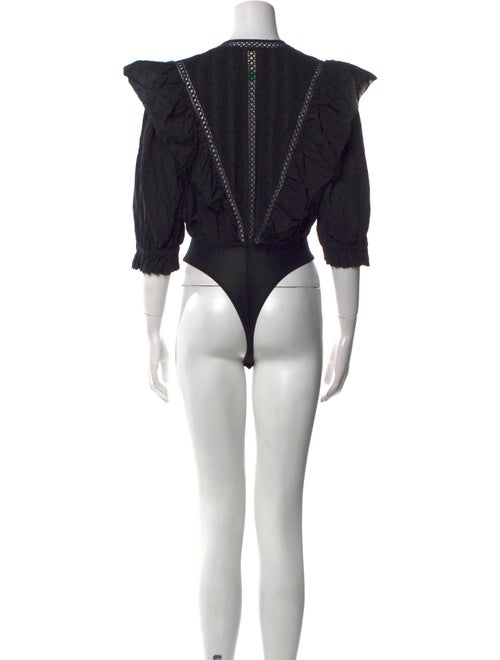 Farm Rio V-Neck Three-Quarter Sleeve Bodysuit