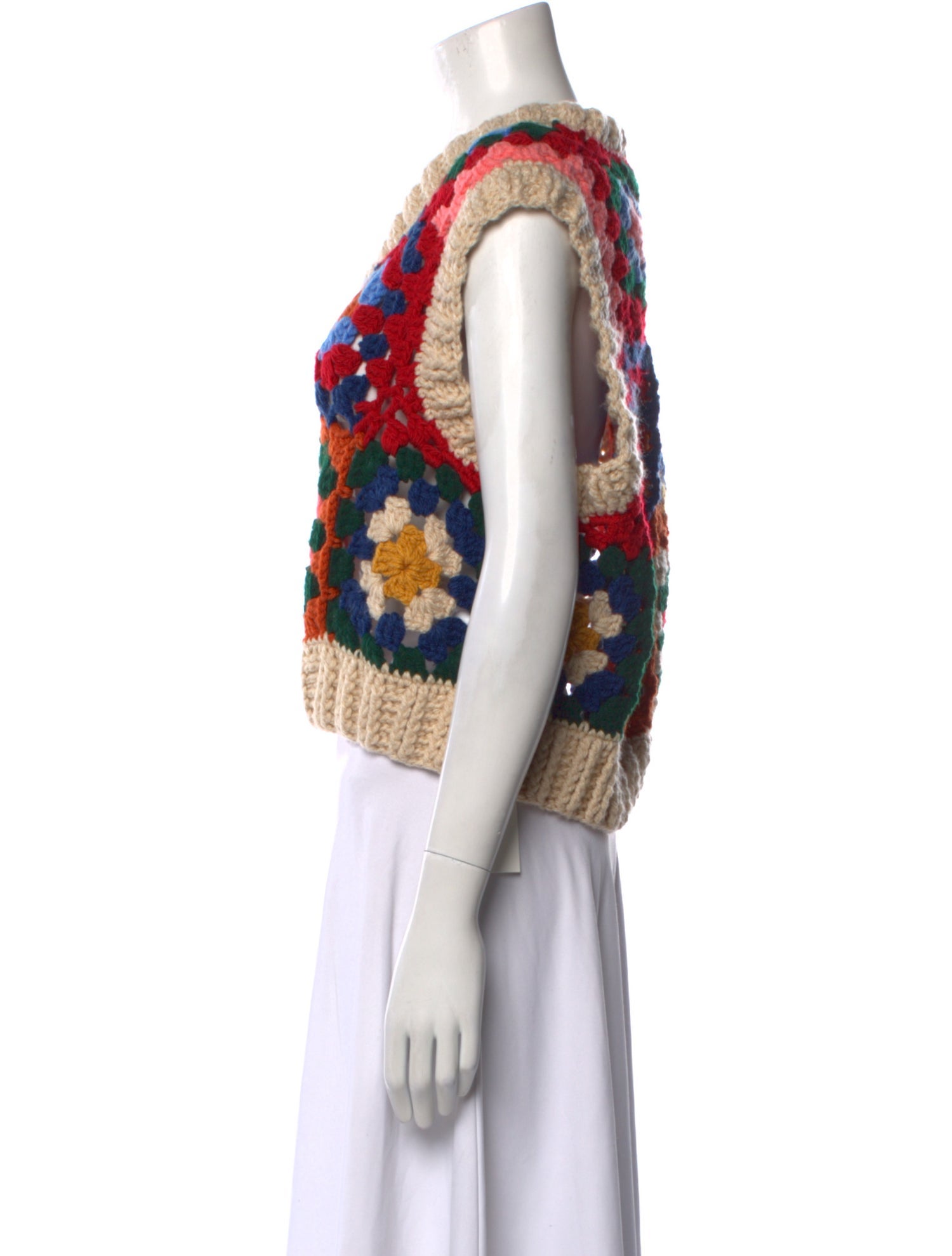 Farm Rio Printed V-Neck Sweater