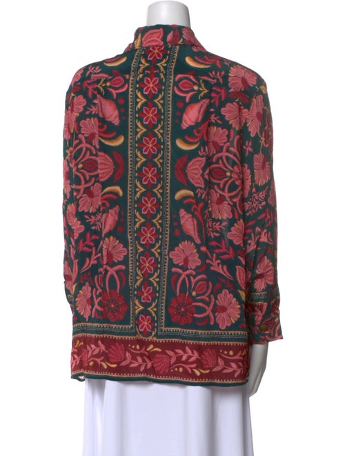 Farm Rio Printed Long Sleeve Button-Up Top