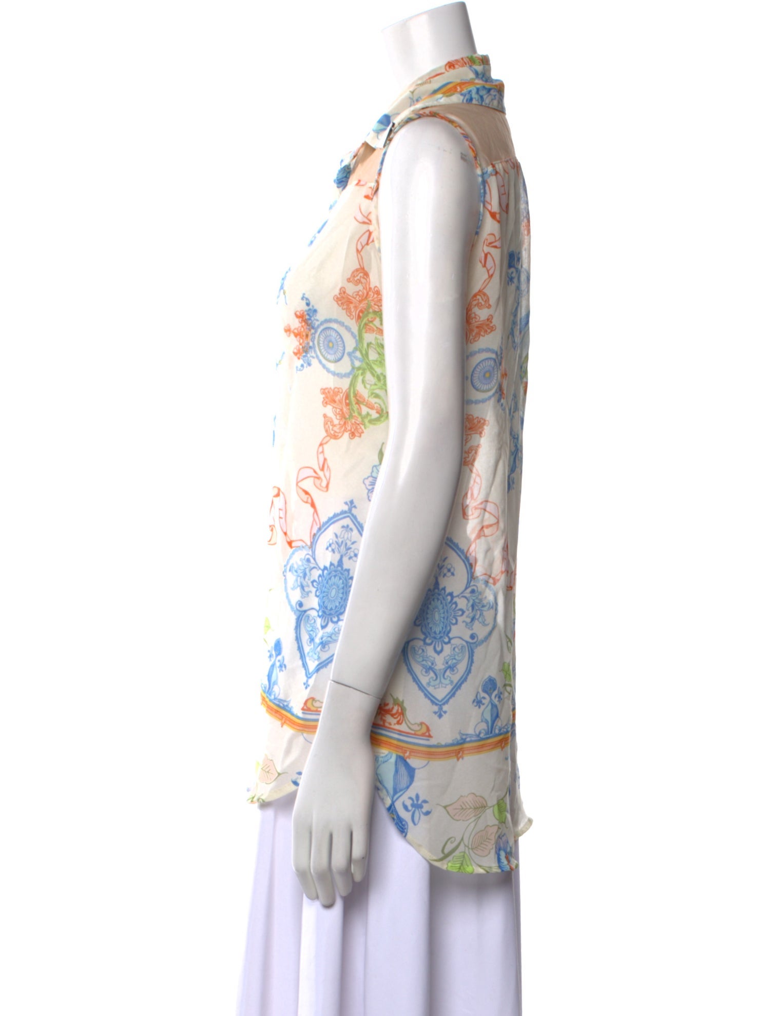 Farm Rio Printed V-Neck Blouse