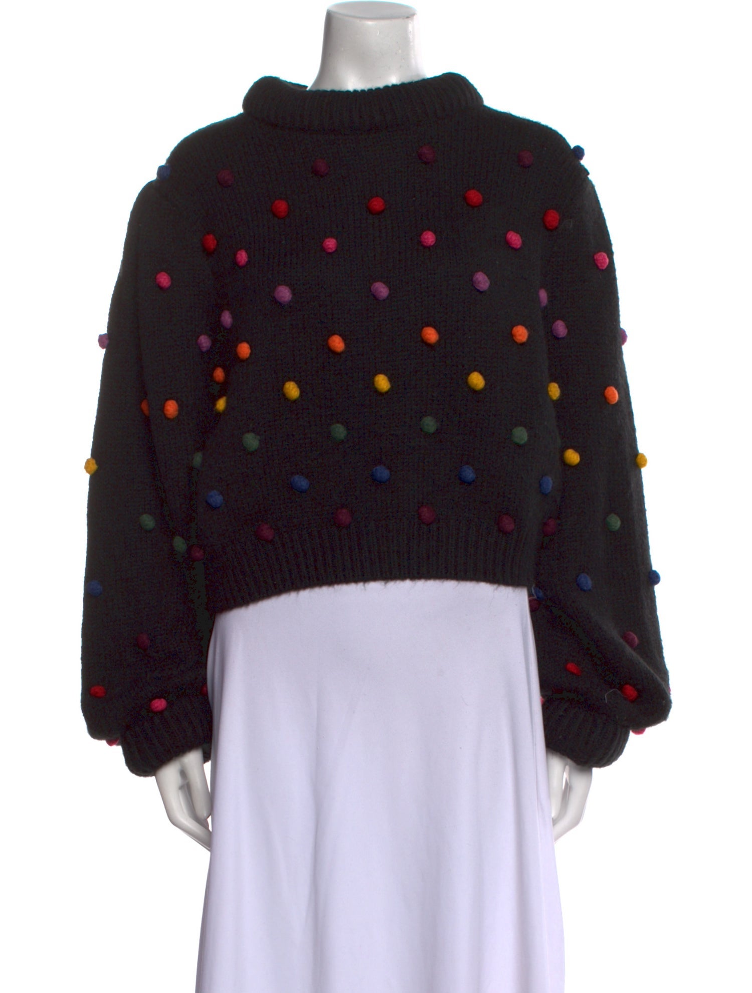 Farm Rio Printed Mock Neck Sweater