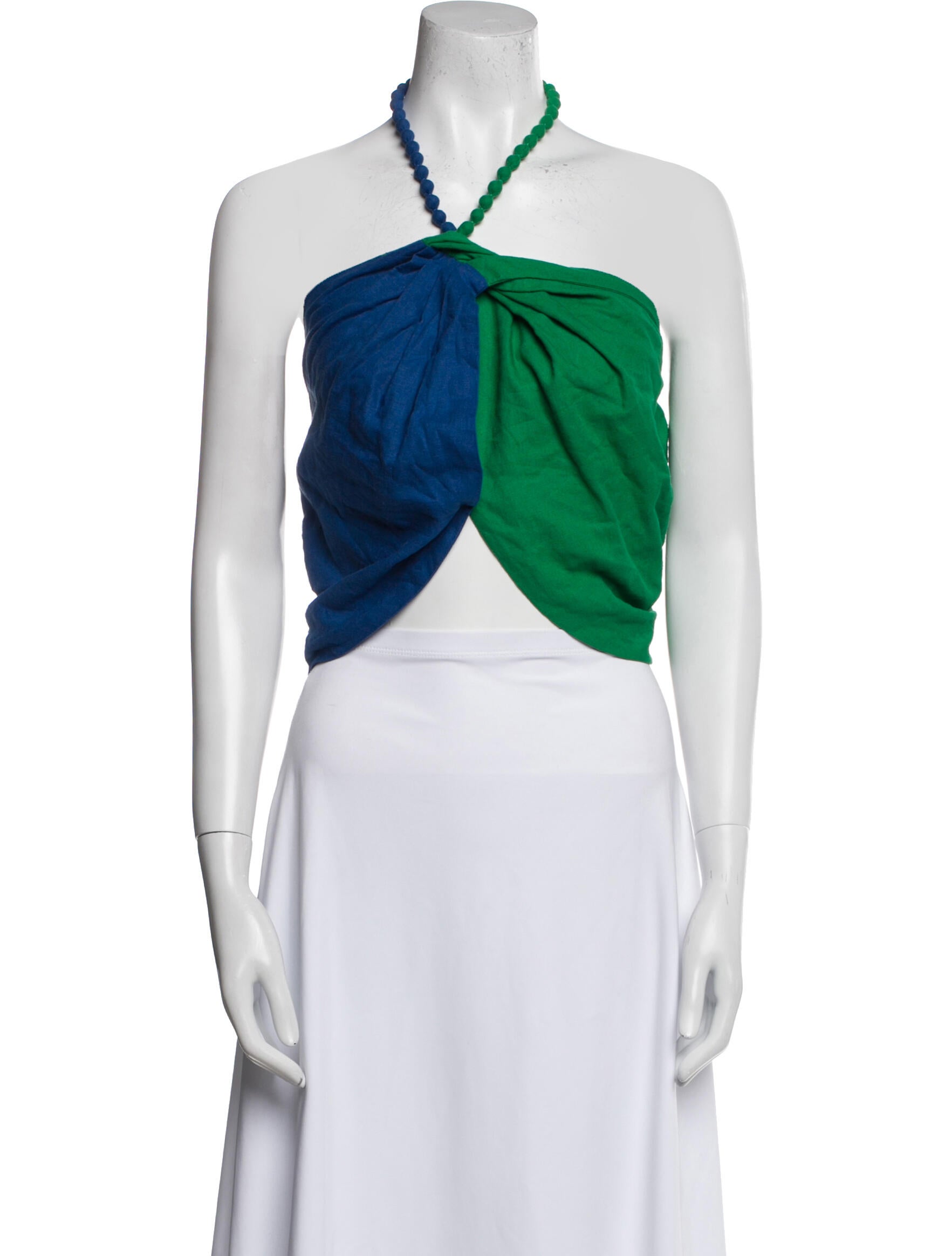 Farm Rio Linen Halterneck Crop Top w/ Tags