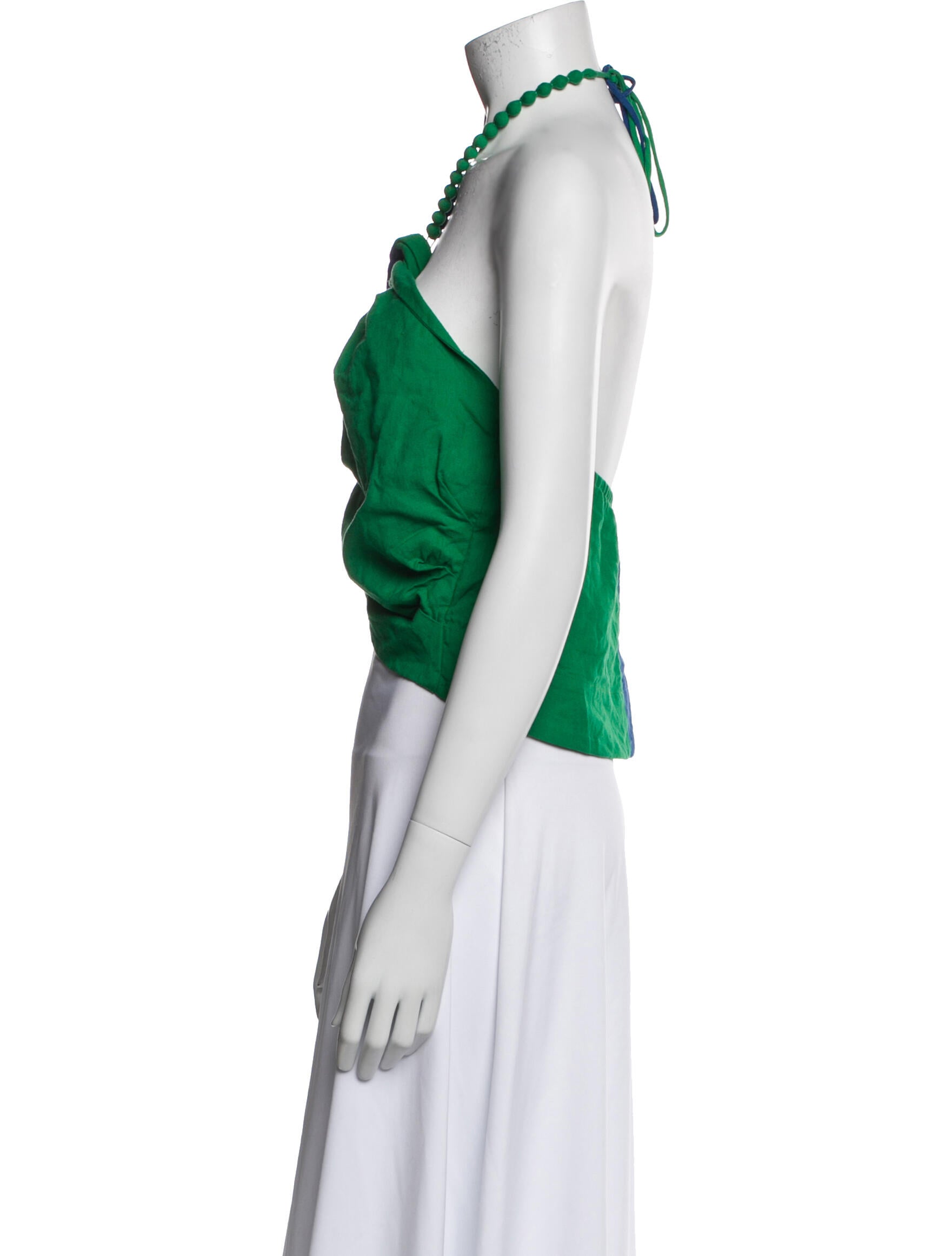 Farm Rio Linen Halterneck Crop Top w/ Tags