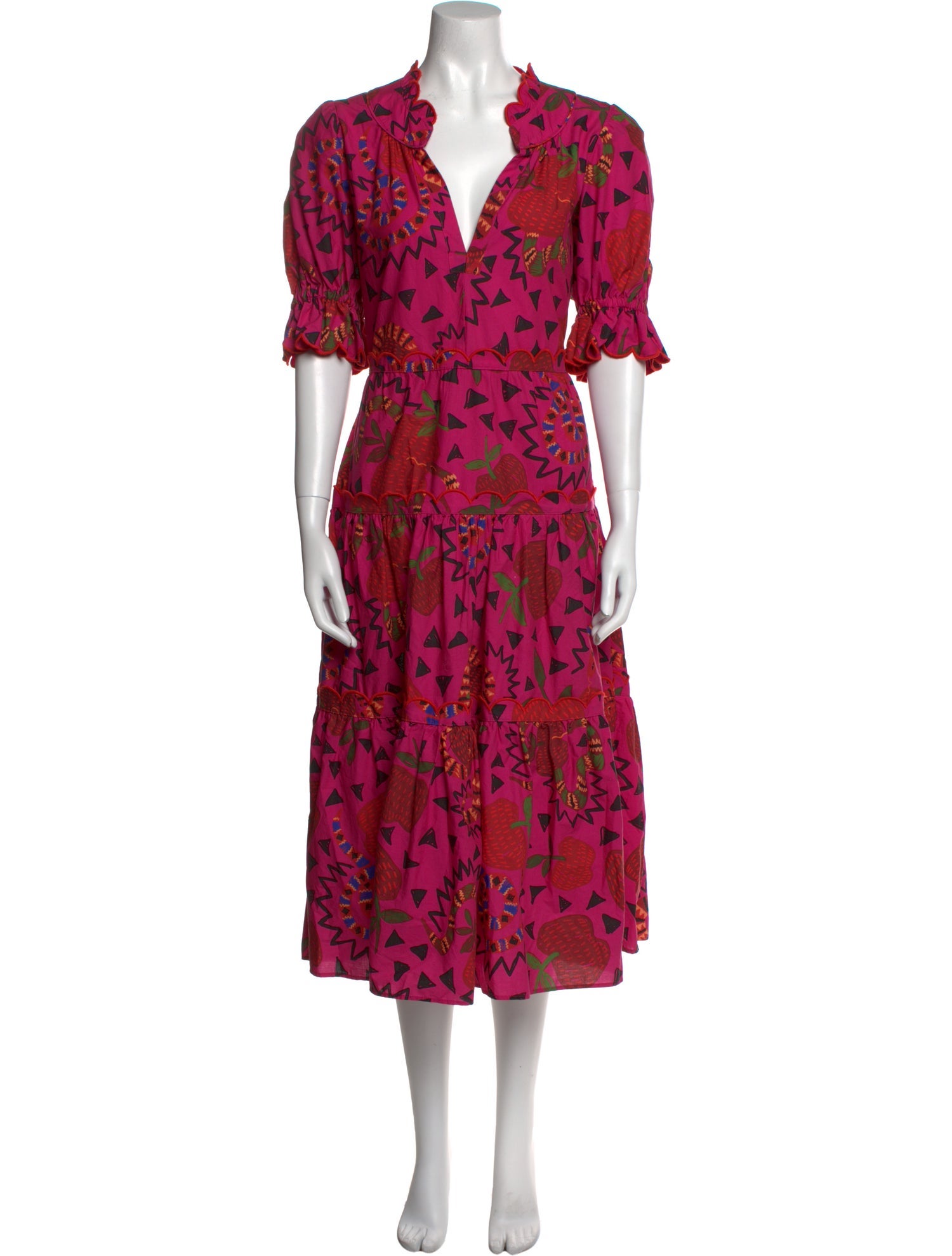 Farm Rio Floral Print Long Dress