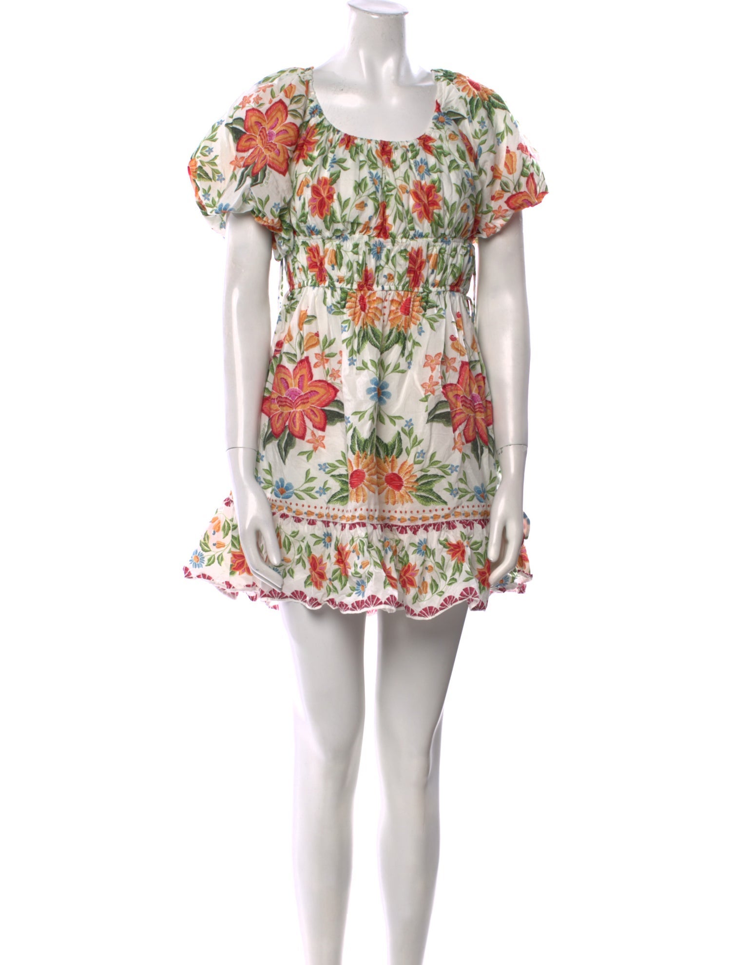 Farm Rio Floral Print Mini Dress