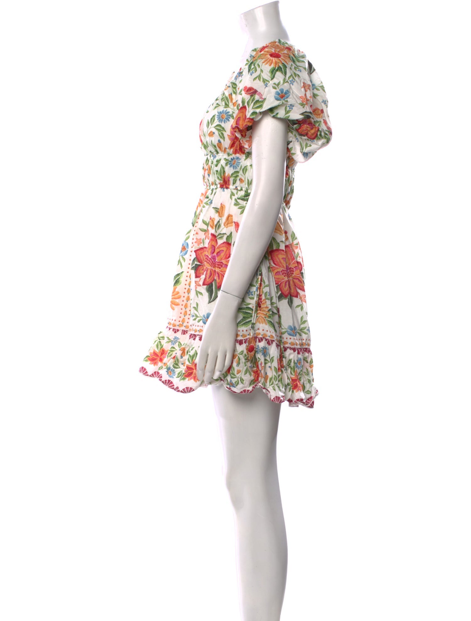 Farm Rio Floral Print Mini Dress