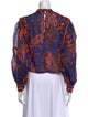 Farm Rio Paisley Print Mock Neck Crop Top