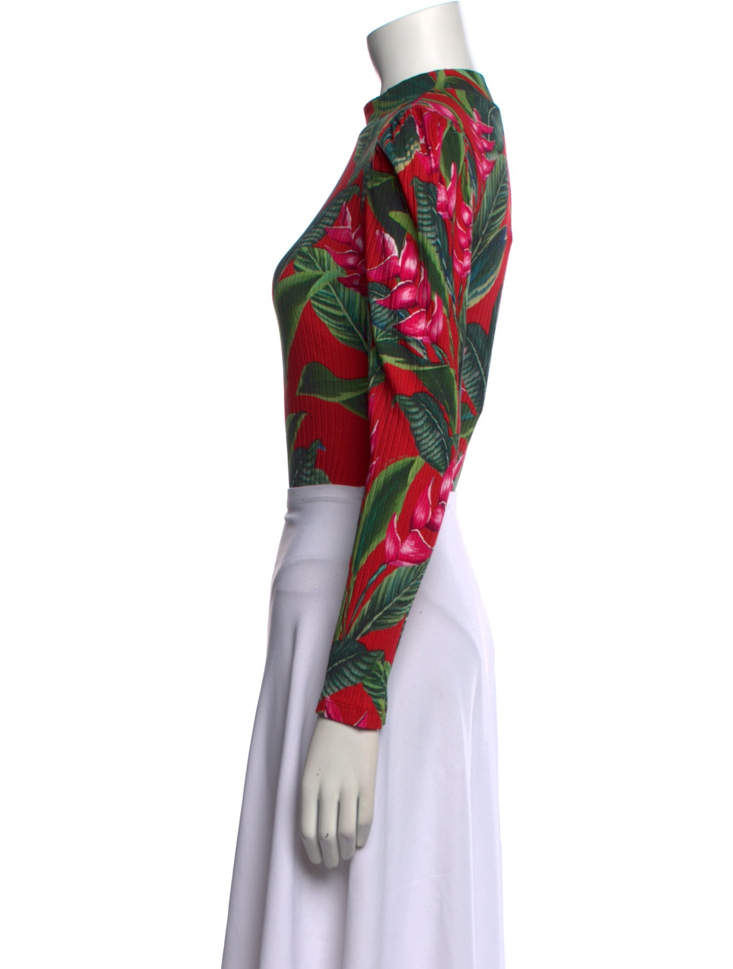 Farm Rio Printed Mock Neck Crop Top w/ Tags