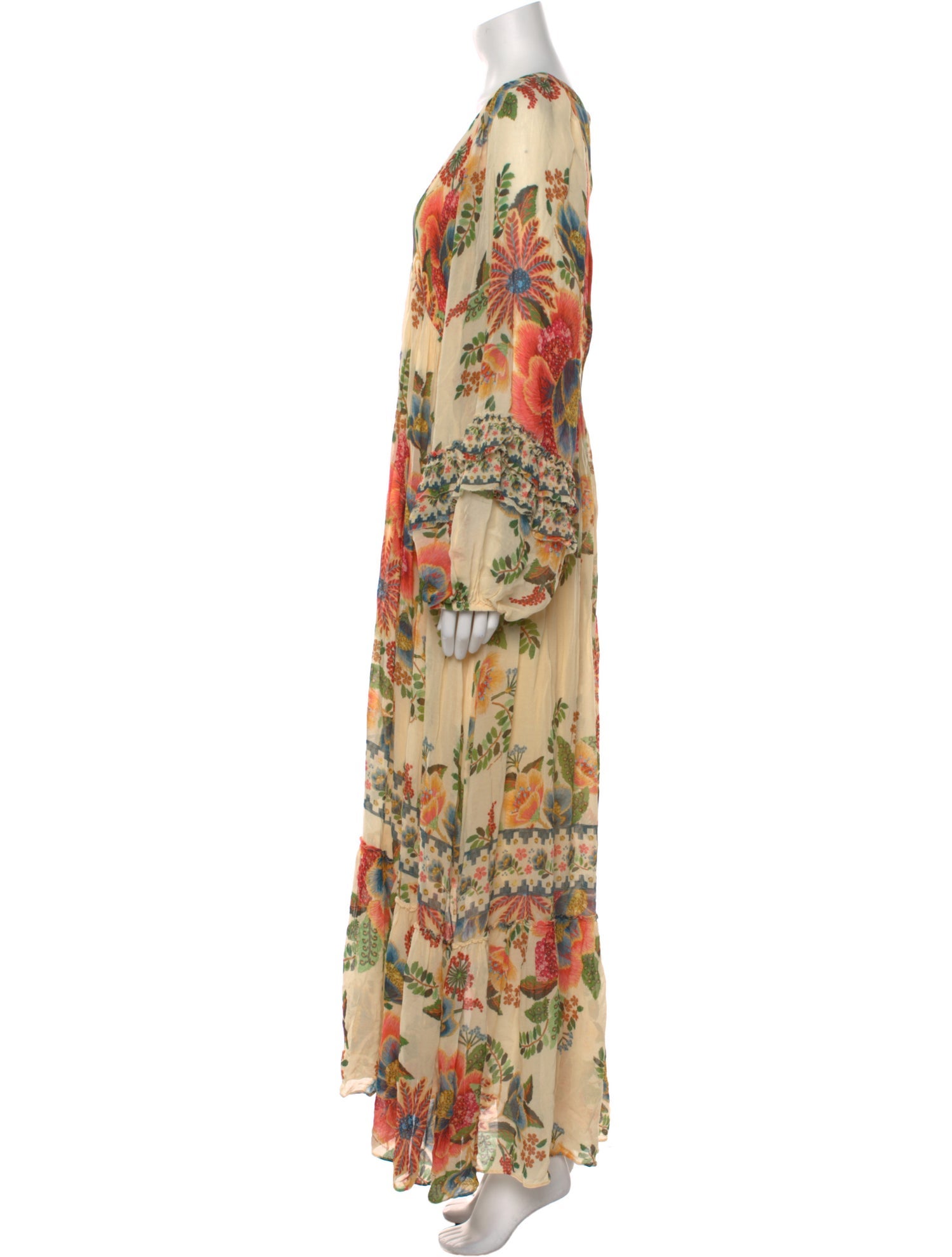 Farm Rio Floral Print Long Dress