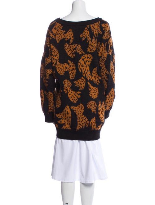 Farm Rio Printed Bateau Neckline Sweater