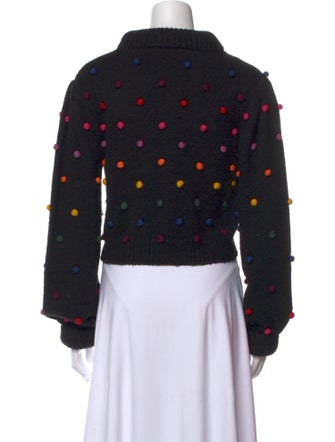 Farm Rio Polka Dot Print Mock Neck Sweater