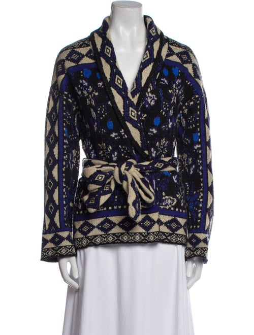 Farm Rio Printed V-Neck Sweater