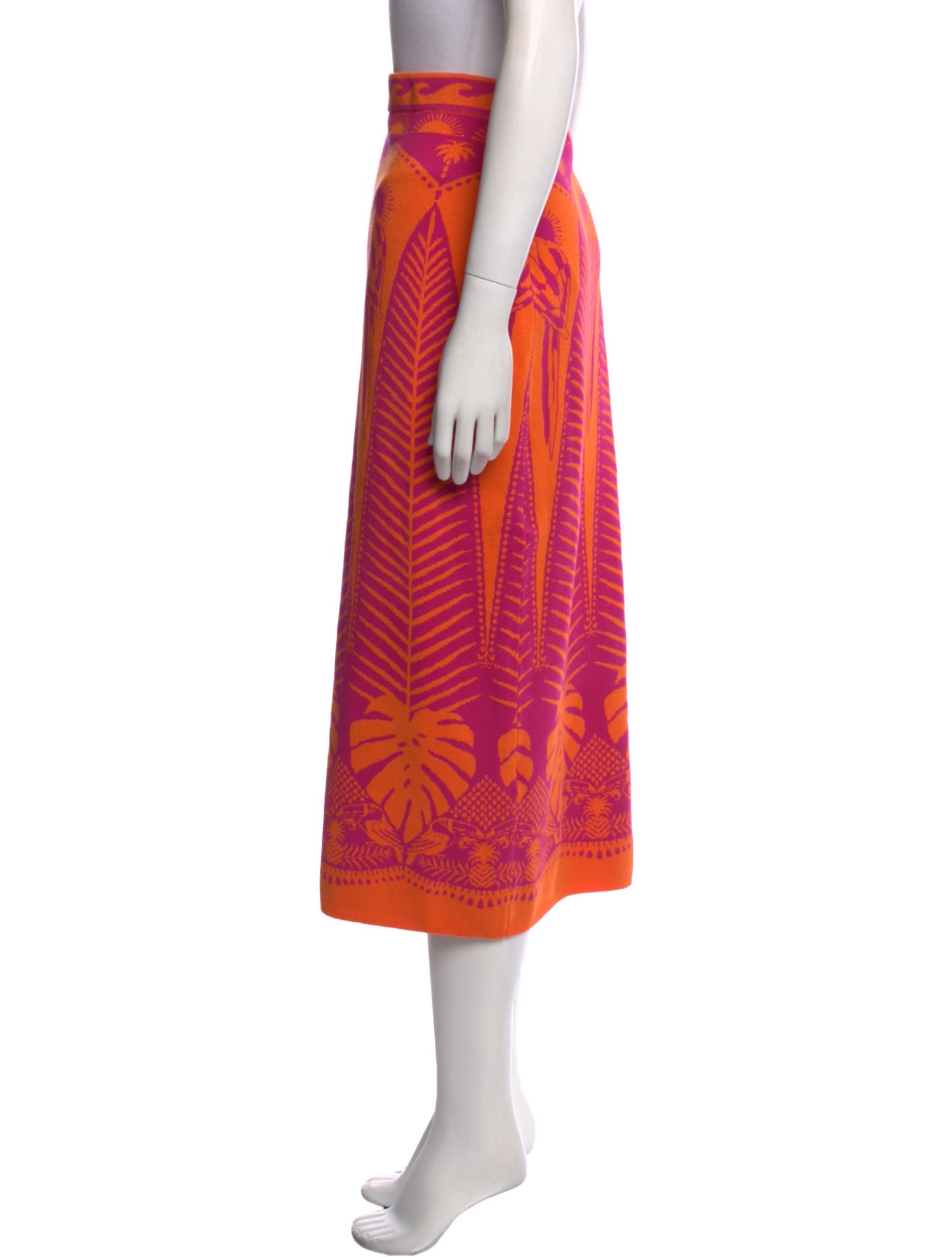 Farm Rio Printed Midi Length Skirt