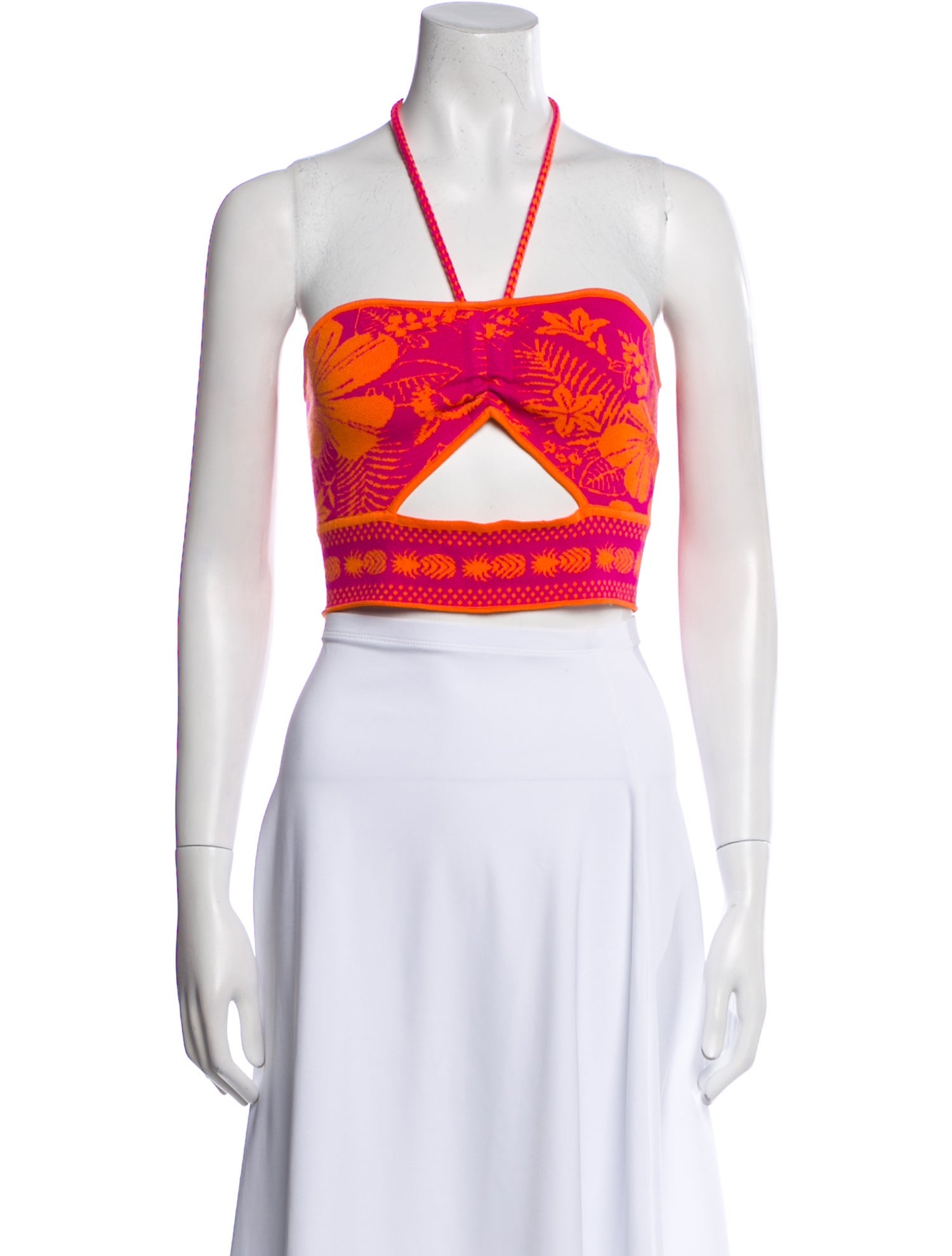 Farm Rio Printed Halterneck Crop Top w/ Tags