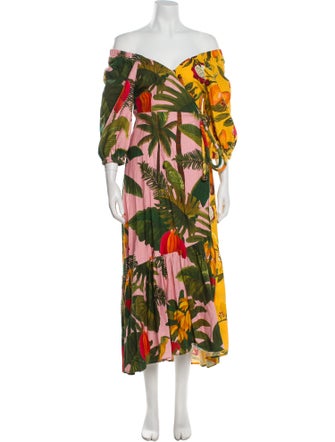 Farm Rio Floral Print Long Dress