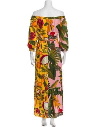 Farm Rio Floral Print Long Dress