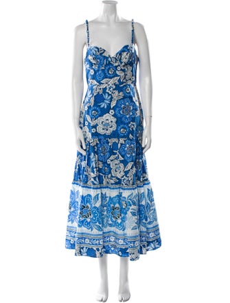 Farm Rio Floral Print Long Dress
