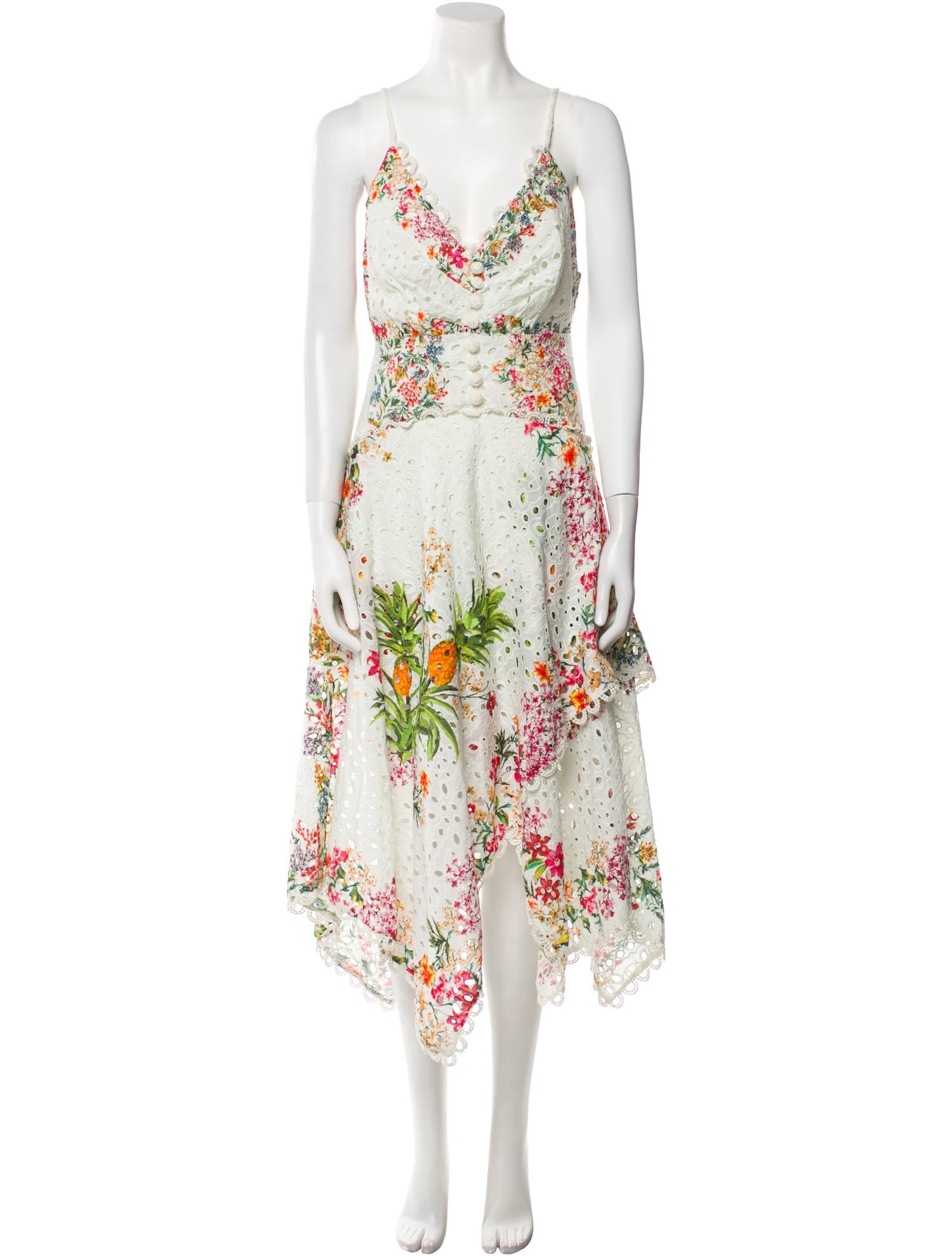 Farm Rio Floral Print Midi Length Dress w/ Tags