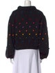 Farm Rio Polka Dot Print Mock Neck Sweater
