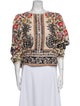 Farm Rio Printed Bateau Neckline Blouse