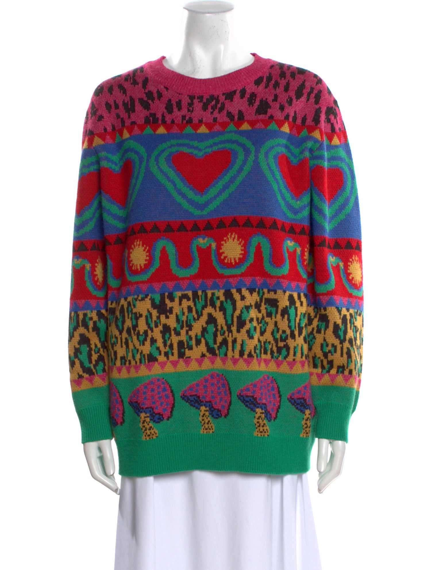 Farm Rio Printed Open Front Sweater
