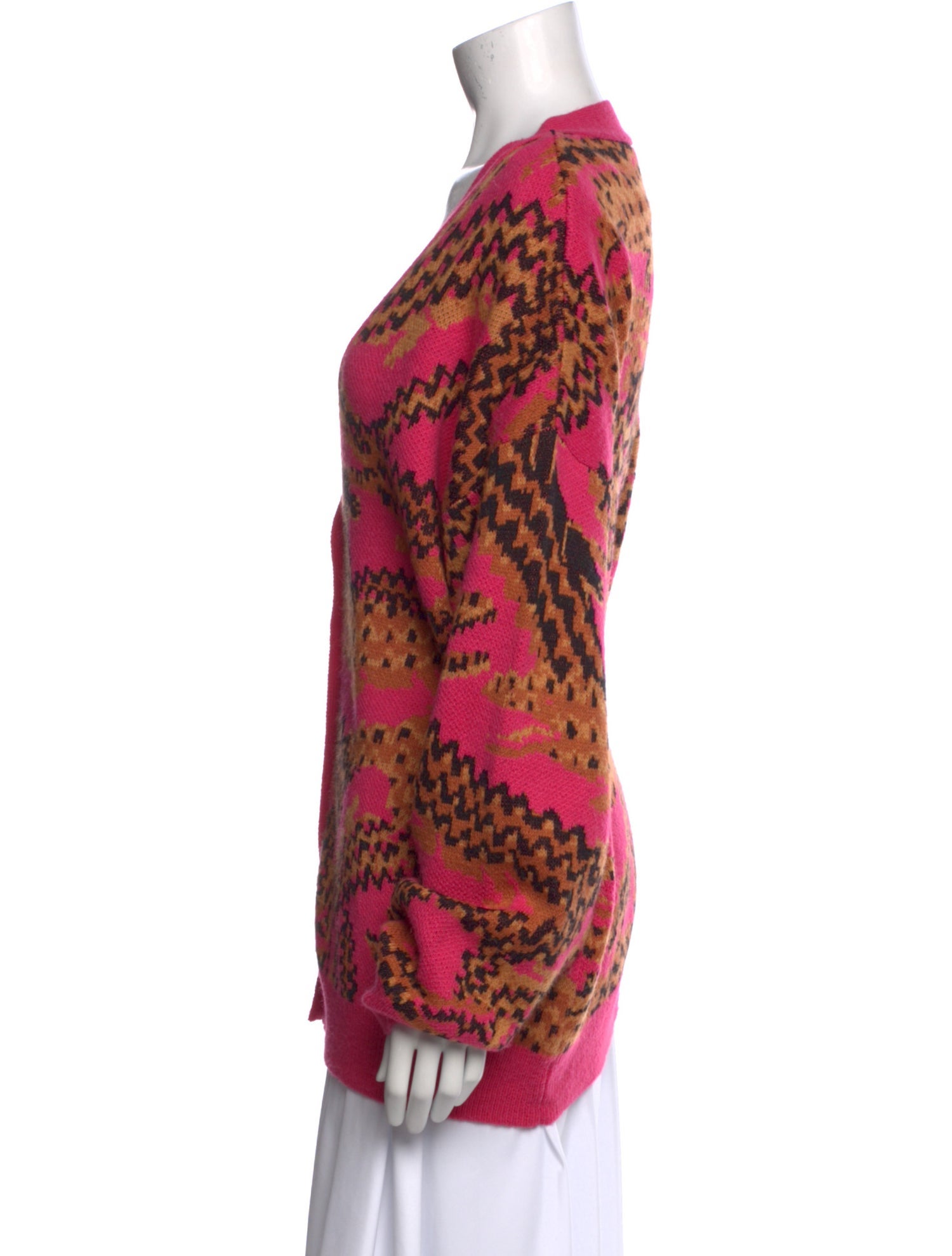 Farm Rio Printed V-Neck Sweater