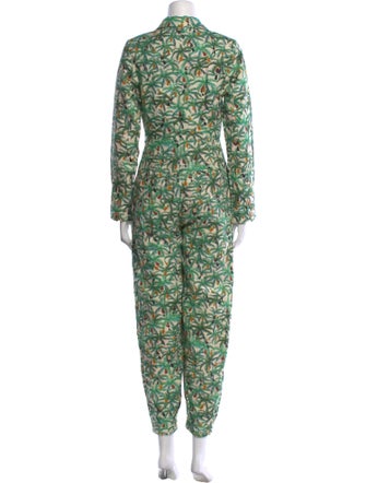 Farm Rio Linen Floral Print Jumpsuit