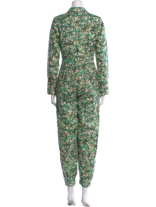 Farm Rio Linen Floral Print Jumpsuit