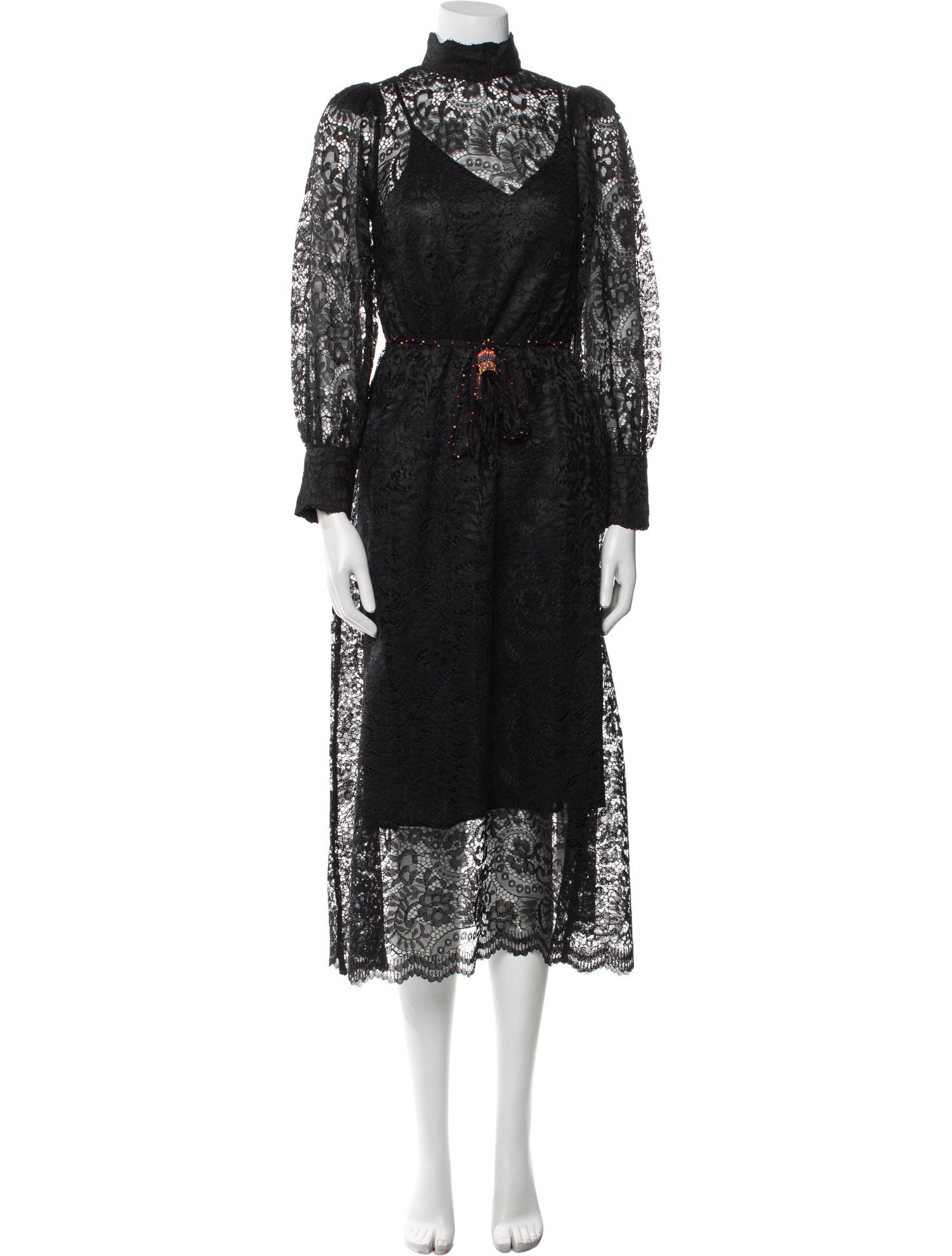 Farm Rio Lace Pattern Midi Length Dress