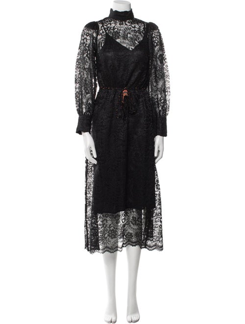 Farm Rio Lace Pattern Midi Length Dress