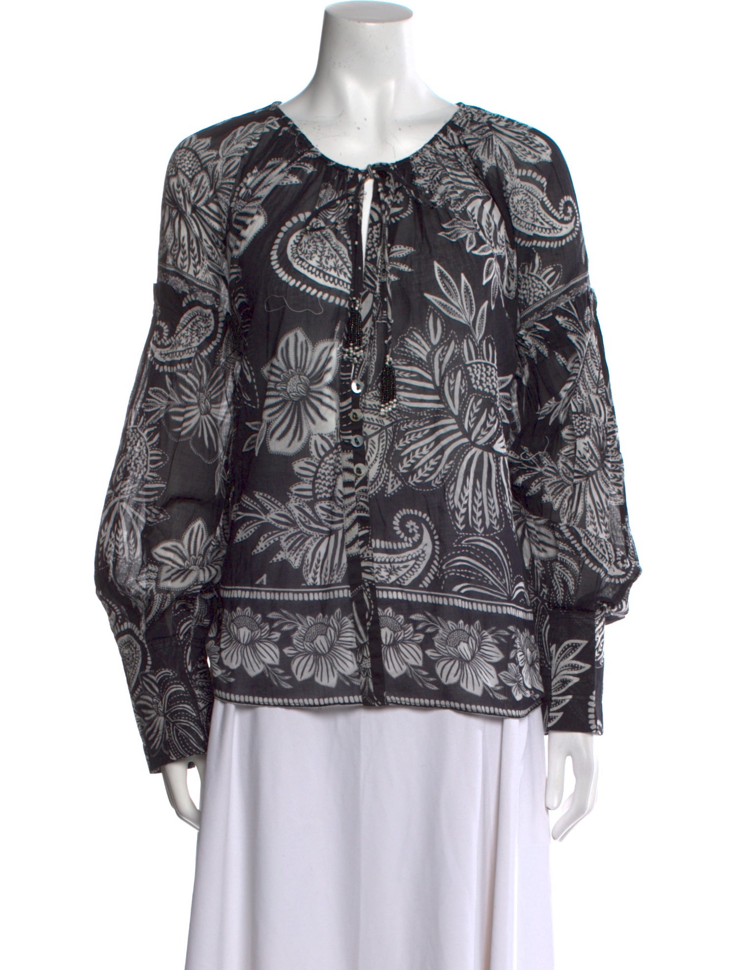 Farm Rio Printed Crew Neck Blouse w/ Tags