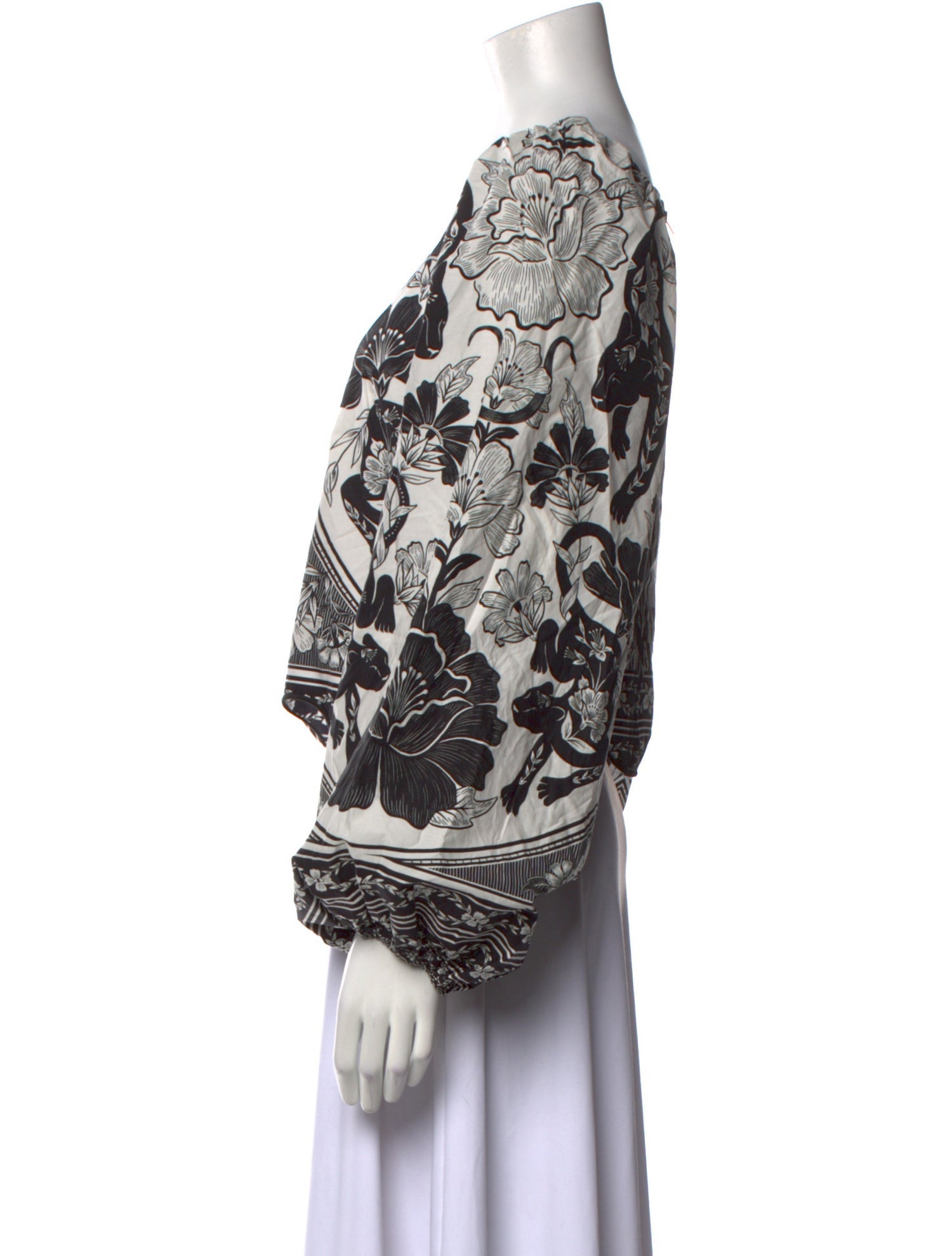 Farm Rio Paisley Print Square Neckline Blouse w/ Tags