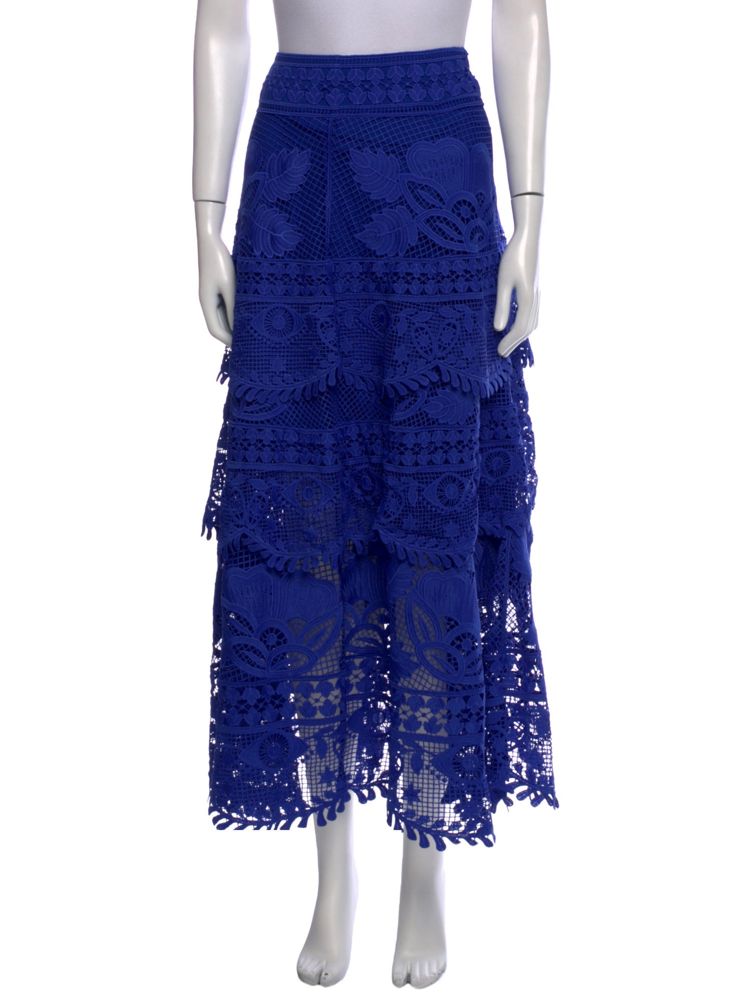 Farm Rio Lace Pattern Midi Length Skirt w/ Tags