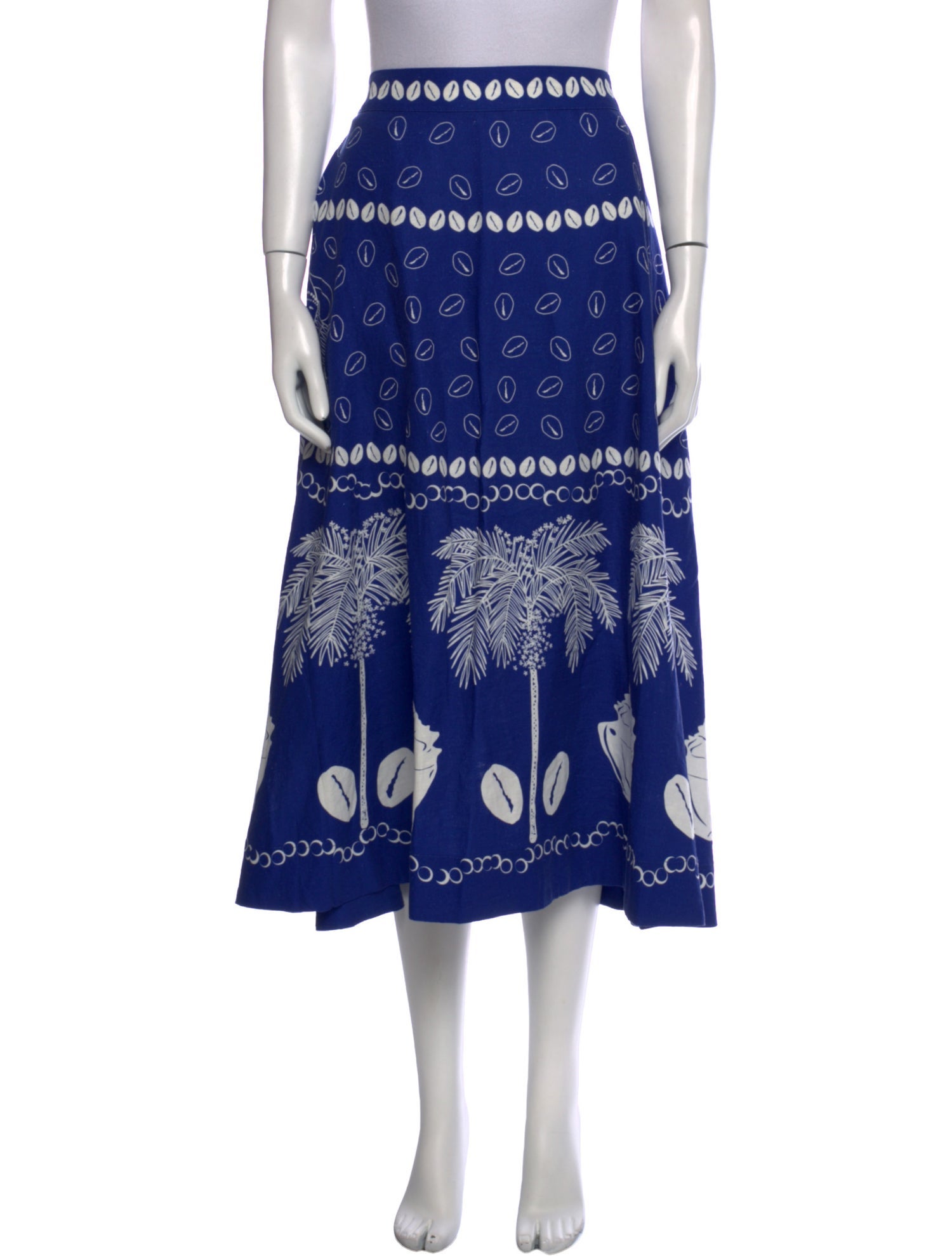 Farm Rio Linen Midi Length Skirt