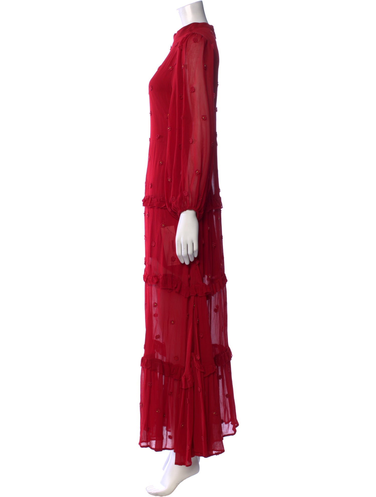 Farm Rio Mock Neck Long Dress