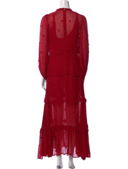 Farm Rio Mock Neck Long Dress