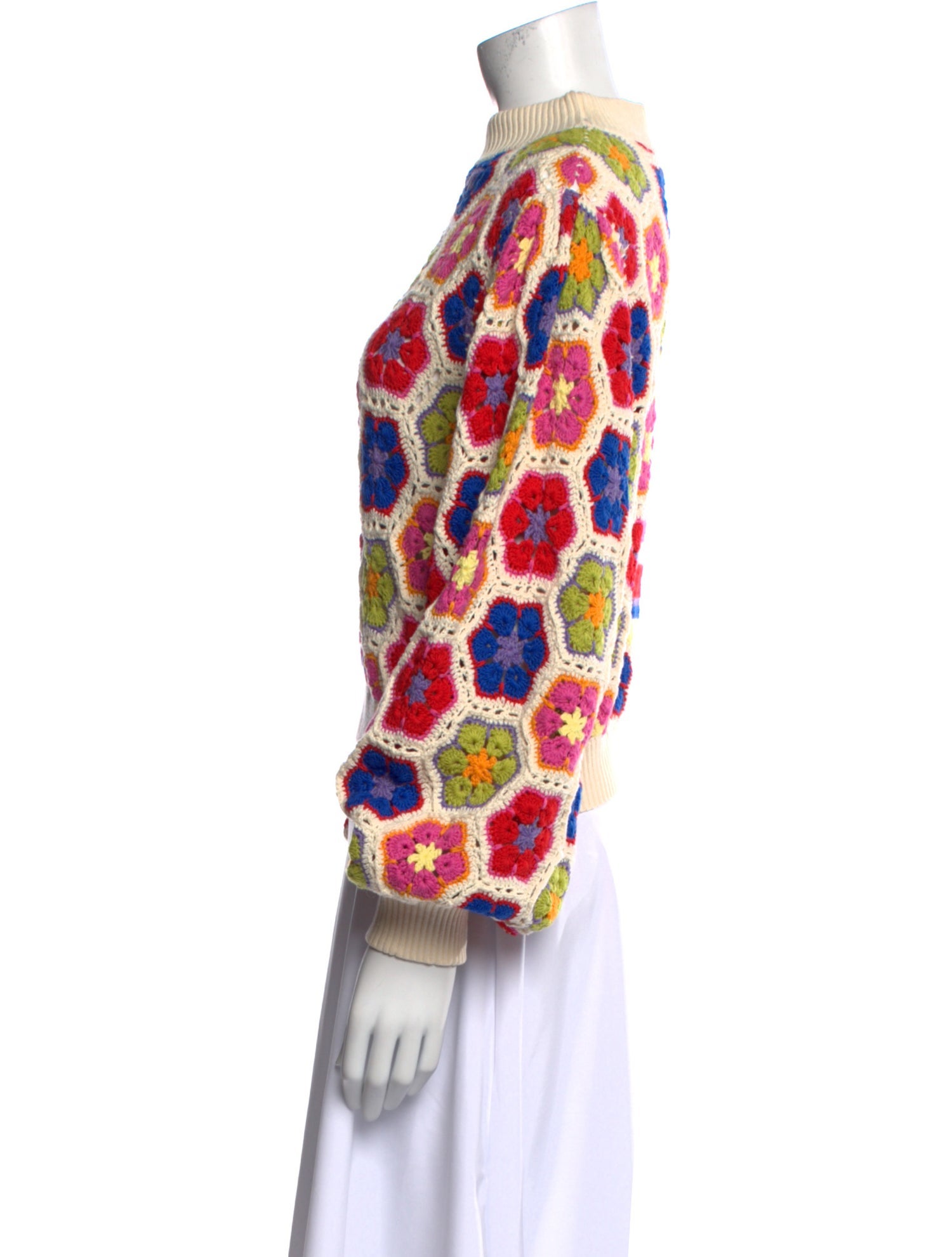 Farm Rio Printed Mock Neck Sweater