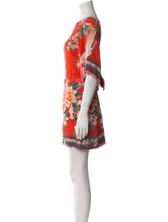 Farm Rio Floral Print Mini Dress